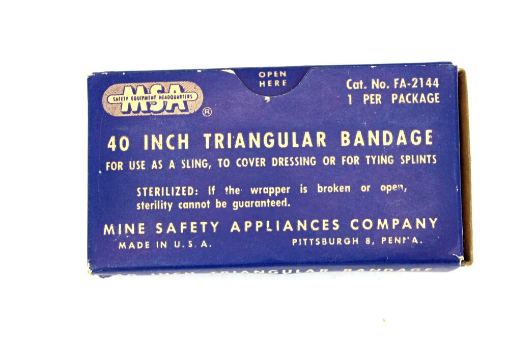 NOS Mine Safety Appliances Company 40" Triangular Bandage